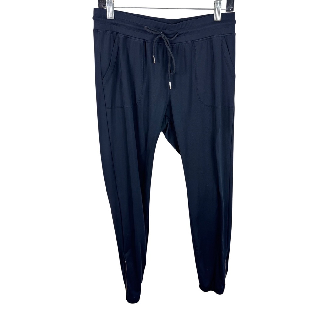 Zyia Active Womens Black Joggers Ankle Zip Drawstring Athletic Pants Small - Picture 1 of 6
